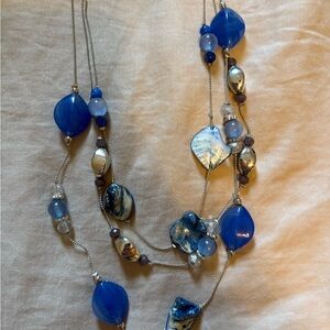Elegant Blue and Silver Necklace